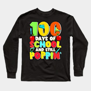 100 Days Of School Teacher Student Men Women Kids 100Th Day Long Sleeve T-Shirt